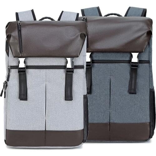 CAREELL C3081 New Leather Versatile camera bag photography SLR micro single Backpack Large Capacity Laptop Travel Bag