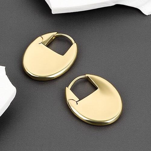 Fashion Circle Ear Clip Earrings Punk Style Restoring Ancient Ways Round Earrings Earrings Femininity Circle Geometry