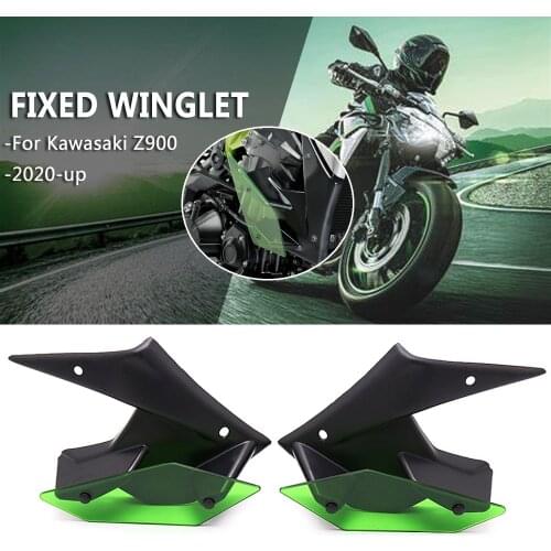 Motorcycle Parts Side Spoiler Winglet Aerodynamic Fixed Wing Kit Fixed Winglet Fairing Wing For Kawasaki Z900 Z 900 2020 2021