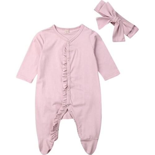 New 0-12M Baby Girl Jumpsuit Kids Romper Toddler Jumpsuits Newborn Clothes Infant Outfits