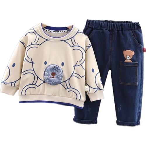 New Spring Autumn Baby Girls Clothes Suit Fashion Children Boys T-Shirt Pants 2Pcs/Sets Toddler Sports Clothing Kids Tracksuits