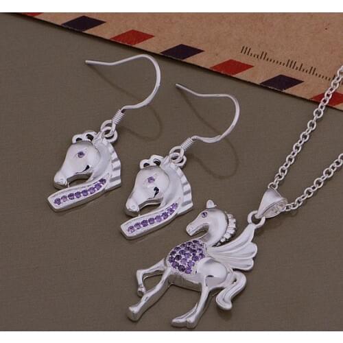 Wholesale High quality 925 silver Fashion jewelry necklace earrings WT-407