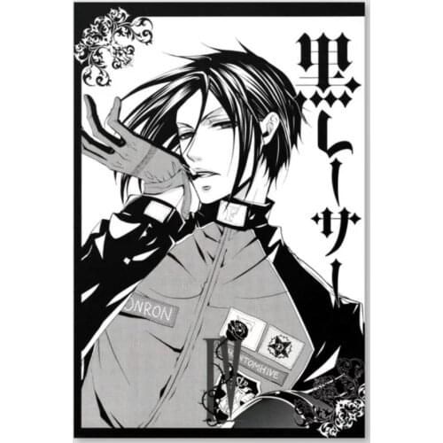 Prints Painting Modular Pictures Kuroshitsuji Black Butler Handsome Canvas Wall Art Home Decor Modern Bedside Background Poster
