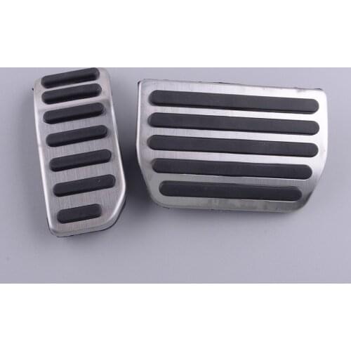 Front Automatic NO DRILL Steel Gas Brake Pedal Cover Fit for Volvo S60 V60 XC60 S80 2012 2013 2014 2015 2016 2017