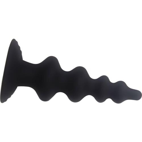 Sex Products Prostate Massager Black Long Anal Sex Toys Gay Silicone Anal beads Tower shape Butt Plugs For Men and Women