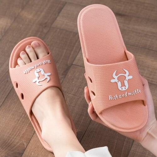 Summer New Style Slippers Women Home Bathroom Bath Non-slip Soft Thick Bottom Ladies Slippers Indoor Four Seasons