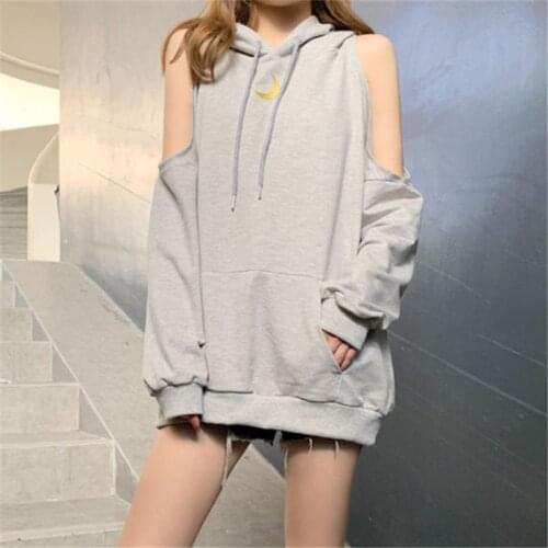 2019 Spring Autumn Women Sexy Off Shoulder Sweatshirt Female Pullover Casual Fashion Shirts Lady Long Sleeve Slim Hoodies Z418