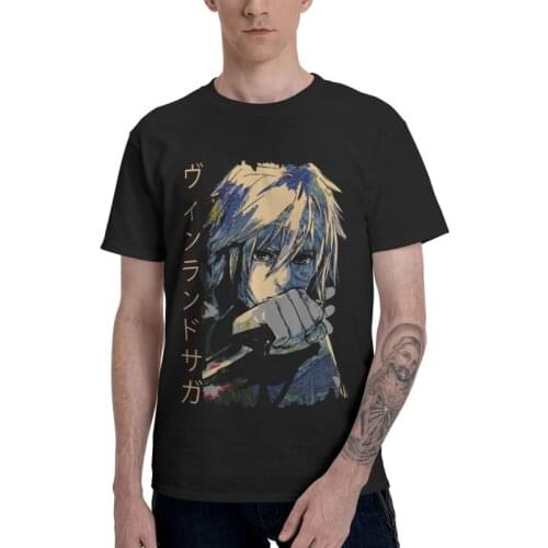 Vinland Saga T Shirt Mens Cotton Printed T-shirt Streetwear Tshirt Short Sleeve Thorfinn Karlsefni Manga Anime Tees Tops Gift