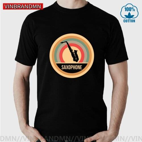 Vinbrandmn Retro Vintage Saxophone Gift T shirt For Saxophonists 2020 Summer Clothing Jazz Blues Newest Saxophone Funny T-Shirts