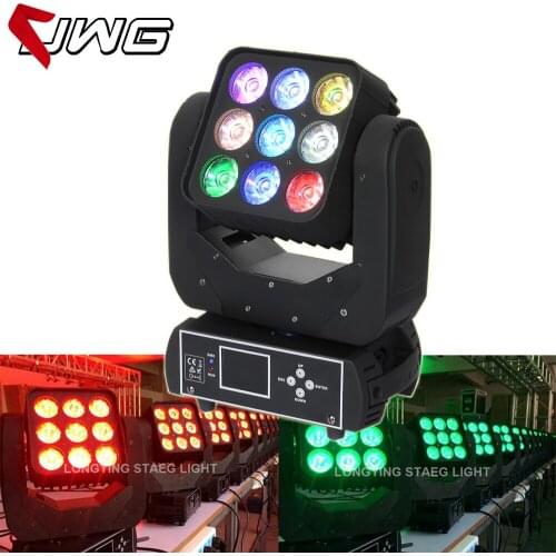 High Quality LED Beam 3x3 Matrix Stage Lights RGBW 4in1 9pcs 10W Beam LED Moving Head Blinder Light