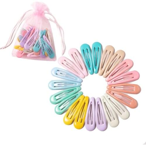 10-40pcs baby Snap Hair Clip Children Cute Color Headwear Metal Barrettes for Baby Children Women Girl Styling Accessories