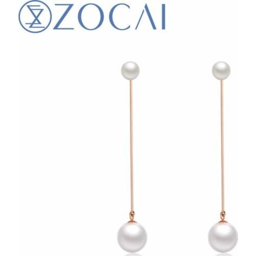 Серьги с жемчугом Zocai China At AliExpress