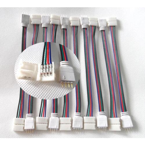 10 PCS/Lot 4PIN RGB Connect Wire Cable For 5050 SMD LED Strip Male & Female Wire
