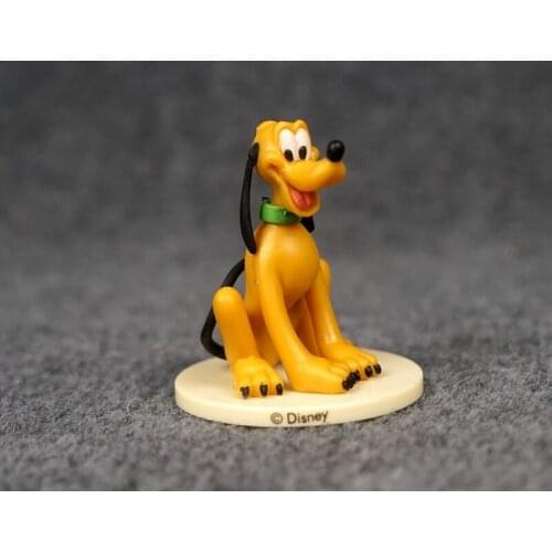 12PCS 6.7CM Genuine bulk Disney cartoon dog Pluto doll hand made model ornaments