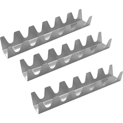 3 Pcs Stainless Steel Tortilla Stands,Taco Tongs,Wavy Pancake Stand, Taco Holder,Burrito Tortilla Plate Tray Food Holder