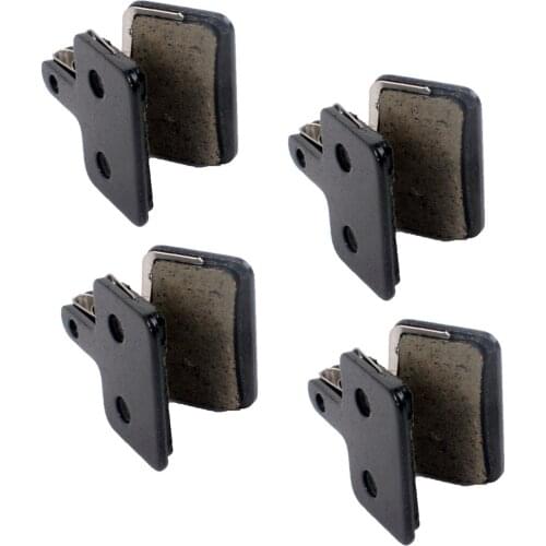4 Pairs Bicycle Bike Disc Brake Pads with Backplate Caliper Semi-Metal Resin Bike Components for all M3 & M4 System