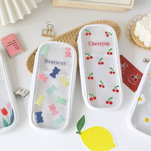 4PCS/LOT holiday estate Pen Bag Cartoon Printed Cute Pig Student Pen Bag Personality Storage Bag pencil bag