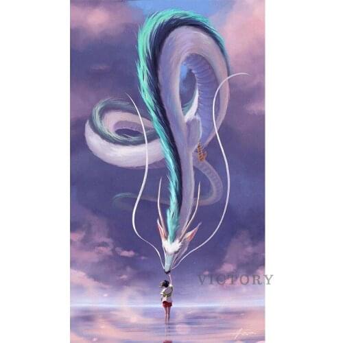 5D Full Square Diy Diamond Painting Hayao Miyazaki Cross Stitch Kit Spirited Away Mosaic Picture of Rhinestone Embroidery