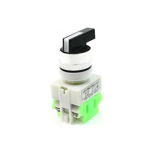 AC 660V 10A 1NO SPST 4-Terminal 3 Position Selector Latching Button Switch