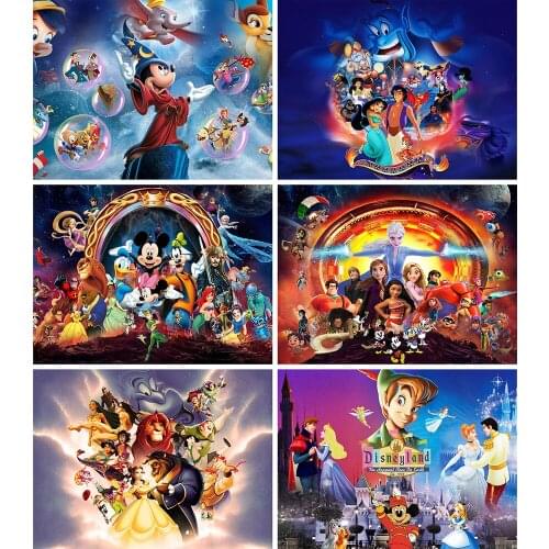 5D DIY Full Drill Diamond Painting Disney Cartoon Fairy Princess Diamond Mosaic Embroidery Cross Stitch Kits Art Home Decor Gift