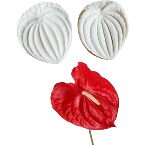 Anthurium flower Veiners Silicone Mould Cake Decorating Molds Cake Gumpaste Molds Cake Chocolate Tools M2356