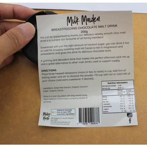 Silver foil paper barcode label