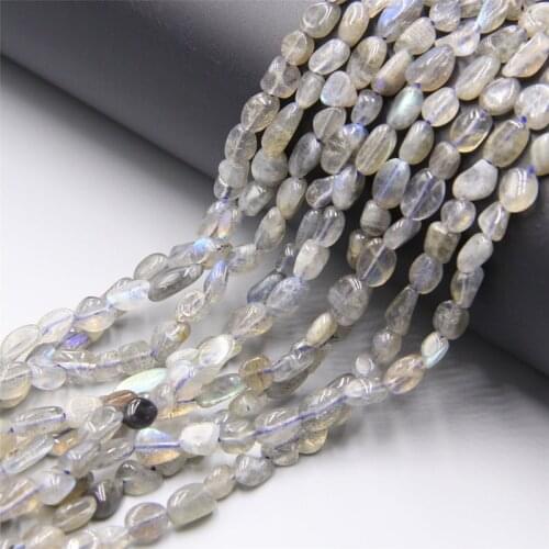 Natural Labradorite Stone Beads Irregular Flash Stone Shape Loose Beads Genuine Beads For Jewelry DIY Necklace Bracelet 15