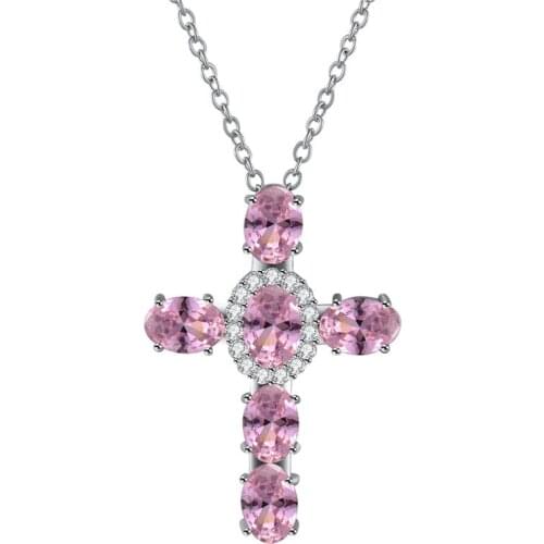 ZSLBS Fashion Necklace For Women Clavicle Chain Zircon Choker Crystal Cross Pendant Necklaces Jewelry Gift Cadenas Collier Femme