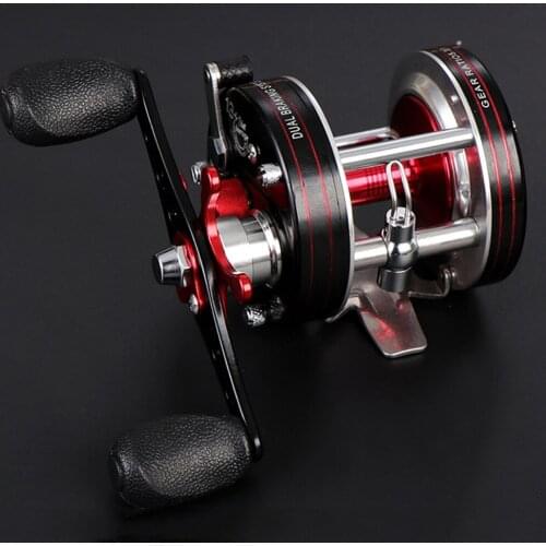 Hot Sale Full Metal Drum Reel 5.3:1 Trolling Fishing Reel Saltwater Round Bait Casting Fishing Wheels Left/Right Hand Pesca
