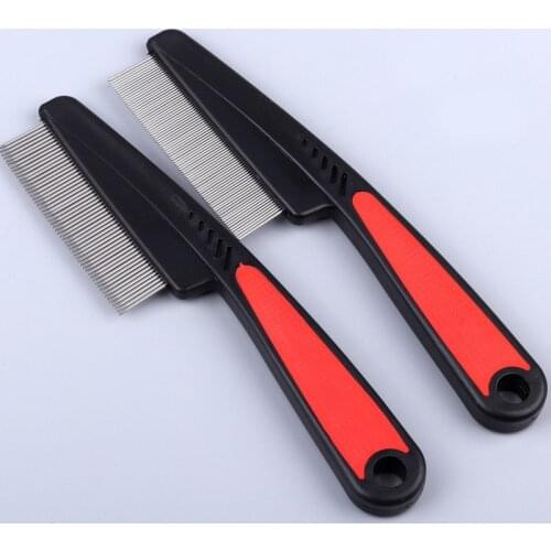 Pet Flea Lice Cleaner Combs Hair Removal Stainless Steel Needle Comb Deworming Eggs Opening Knots Dogs Cats Grooming Supplies