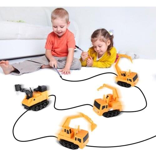 Line Following Robot Induction Educational Inductive Toys Car Truck Machine Follower Diy Diecast Vehicle Magic Pen
