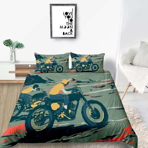 Mountain Bike Bedding Set For Boys Fashionable Lifelike Duvet Cover Single King Queen Twin Full Double Comfortable Bed Set