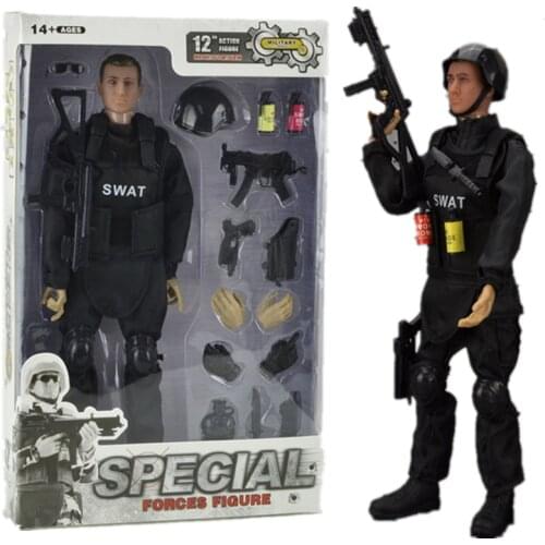 1/6 Scale Forces Figure Model Military Army Combat Game Model Toys Swat Police 12 Inches Soldier Action Figure Toys Kids Gift