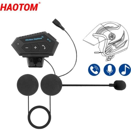 Motorcycle Bluetooth 4.2 Helmet intercom Wireless hands-free telephone call Kit Stereo Anti-interference Interphone Music Player