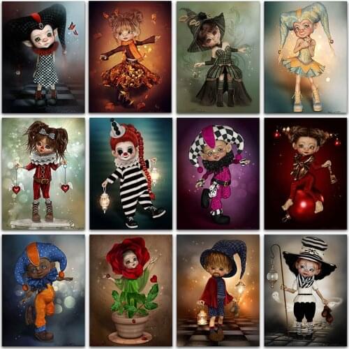 5D DIY Diamond Painting Kit Cartoon clown Joker girl boy baby Full Square&Round embroidery mosaic Cross stitch Paint home decor