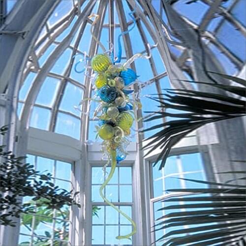 Hotel Big French Vintage Chandelier Top Design Colored Art Decoration Hand Blown Glass Chandelier for Hotel Home