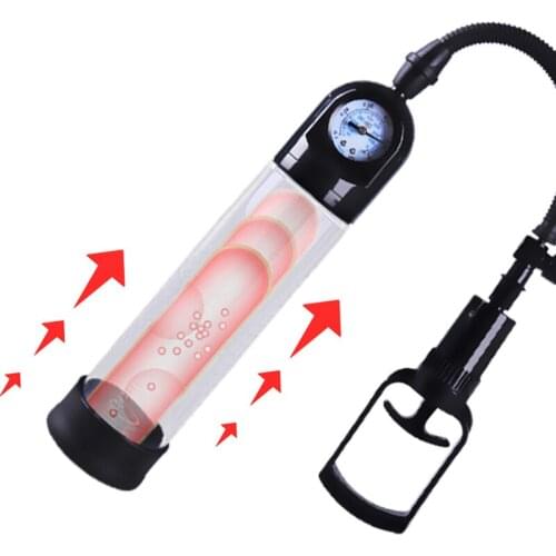 Penis pump new air pressure display male massage penis thickening pump penis extender vacuum penis pump male sextoys pump vacuum