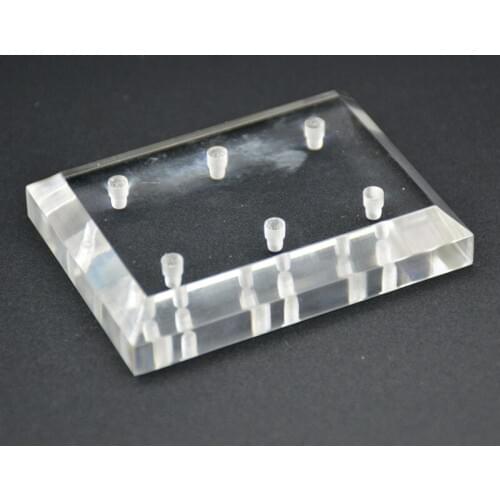 MAOHANG 1PCS Transparent Exhibition Stand Displayer Nail Drill Bit Holder Professional Nail Manicure Tools 6 holes