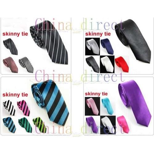 Factory direct sale Slim Skinny Tie Neck Tie 100pcs/lot