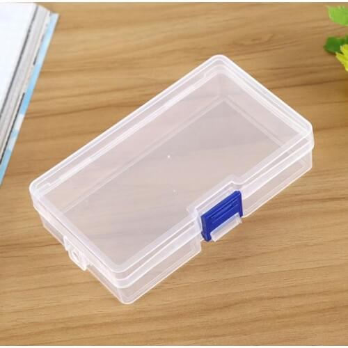 Empty Plastic Clear Storage Box Small Accessories Box Plastic Lock Box for Jewelry Earrings Toys Container SN2640