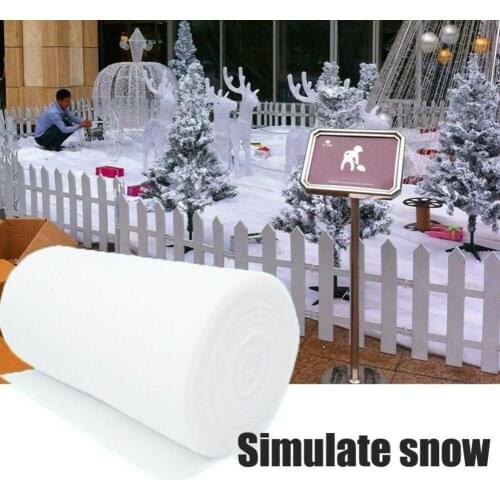 Christmas Cotton Soft White Blanket Artificial Xmas Party Decor Cotton Fake Christmas Tree Scene Decoration Props