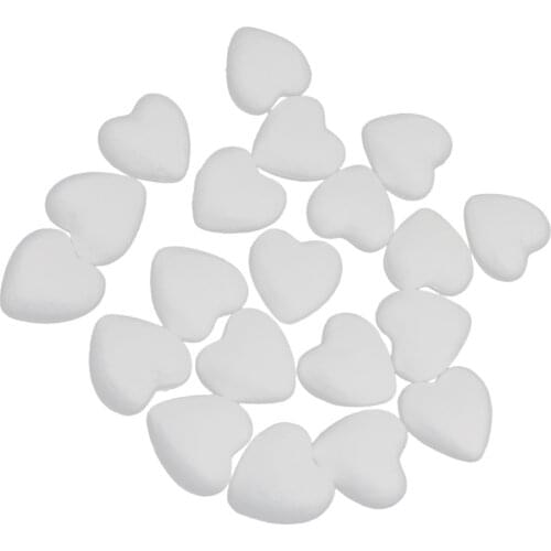 Pack of 20 60mm White Modelling Craft Polystyrene Foam Love Heart Styrofoam Balls Wedding DIY Decoration Kids Craft Supplies