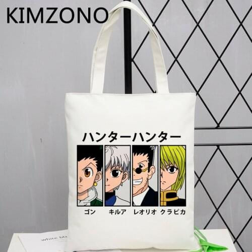 Hunter x Hunter shopping bag jute bag shopper shopping tote reusable bolsas de tela bag jute tote fabric woven sacolas