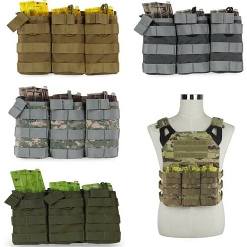 Tactical Military Triple Magazine Pouch 1000D Nylon Molle Cartridge Holder For Hunting Airsoft Paintball Vest Accessories Bag
