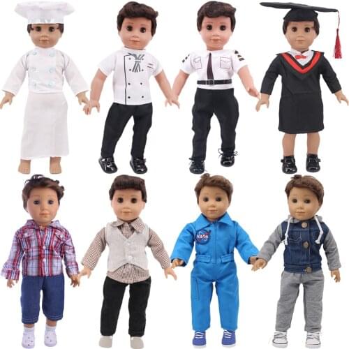 Uniforms In Industries PhD,Captain,Chief Clothing Fit 18 Inch American 43cm Reborn Baby Doll Clothes Accessories,Girls Toys