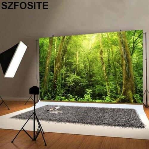 Spring Lush Rain Forest Photography Background Picture Family Room Decoration Children Taking Beautiful Scenery Vinyl Backdrop