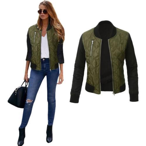 2019 Slim Women Jacket Coat Plus Size Bomber Jacket Army Green Coat Female Outerwear Harajuku Black Coats Chaquetas Mujer Winter