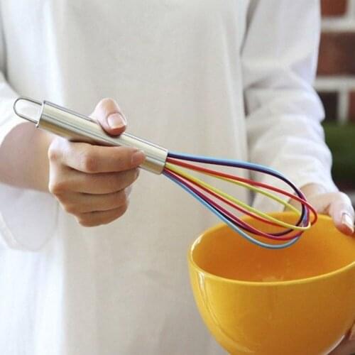 1pc Silicone Drink Whisk Mixer Egg Beater Kitchen Tool Hand Egg Mixer Cooking Foamer
