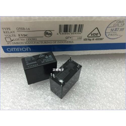 2pcs/lot New and original Relays G5SB-14 5V 5VDC 1 Open 1 Closed
