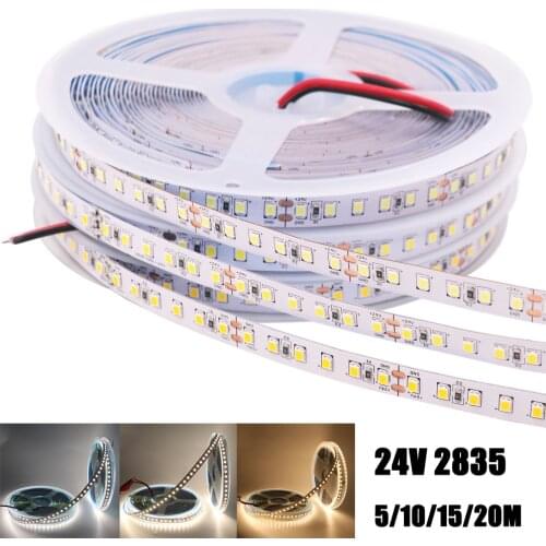 24V 2835 LED Strip Light 120Leds/m Flexible Light Led Tape Ribbon Non Waterproof Led Light Stripe White/Natural White/Warm White